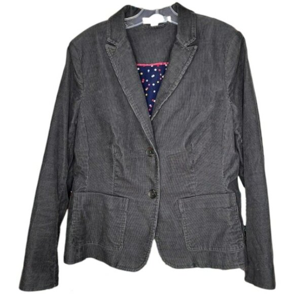 Boden Double Button Casual Corduroy Blazer - Gray - 10 - Picture 1 of 8